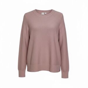 Gap Bella Textured Knit Crew Neck Jumper Pullover Sweater Mauve Pink Size Small
